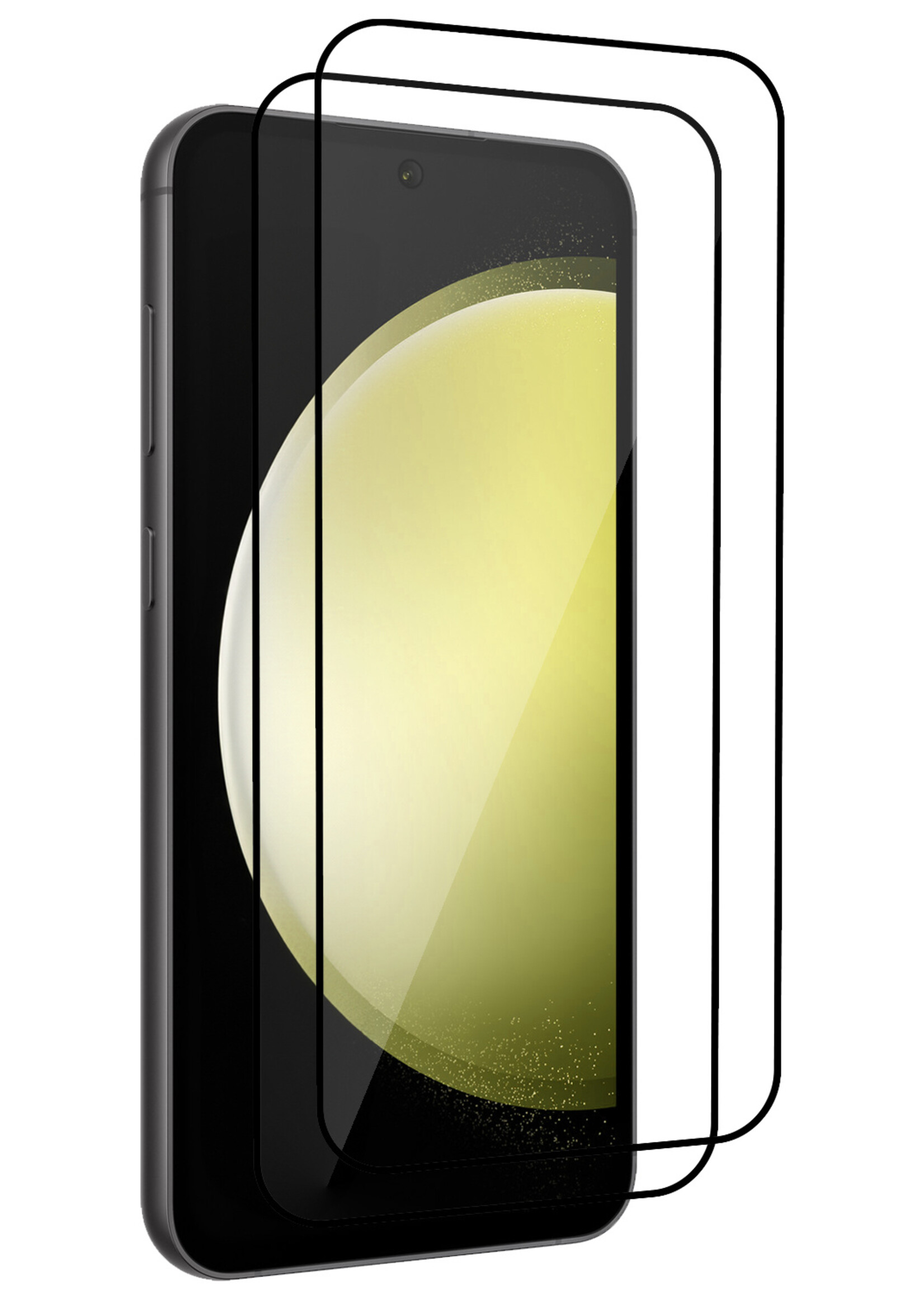 LUQ Screenprotector Geschikt voor Samsung S23 FE Screenprotector Glas Full Cover - Screenprotector Geschikt voor Samsung Galaxy S23 FE Screenprotector Full Cover - 2 Stuks