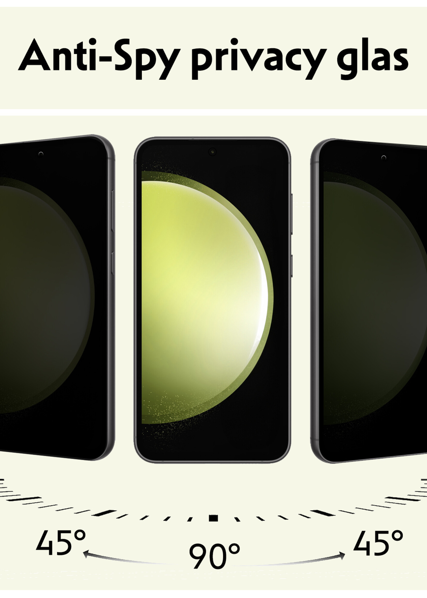 LUQ Screenprotector Geschikt voor Samsung S23 FE Privacy Screenprotector Bescherm Glas - Privacy Screenprotector Geschikt voor Samsung Galaxy S23 FE Screenprotector Glas - 2 Stuks