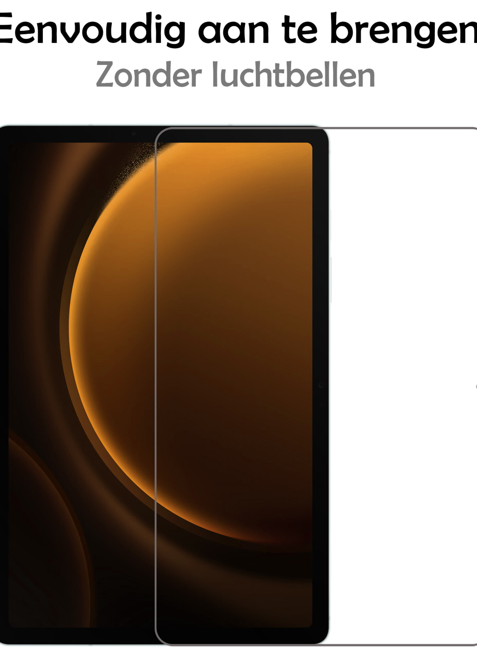 LUQ Hoes Geschikt voor Samsung Galaxy Tab S9 FE Hoes Luxe Hoesje Case Met Uitsparing Geschikt voor S Pen Met Screenprotector - Hoesje Geschikt voor Samsung Tab S9 FE Hoes Cover - Donkergroen