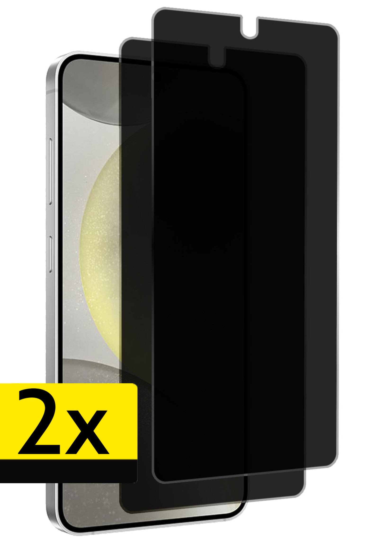 LUQ Screenprotector Geschikt voor Samsung S24 Plus Privacy Screenprotector Bescherm Glas - Privacy Screenprotector Geschikt voor Samsung Galaxy S24 Plus Screenprotector Glas - 2 Stuks