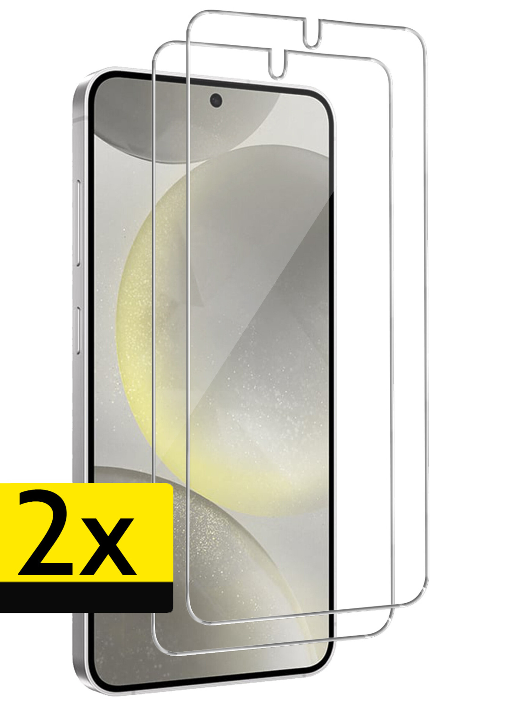 LUQ Screenprotector Geschikt voor Samsung S24 Screenprotector Beschermglas Gehard Glas - Screenprotector Geschikt voor Samsung Galaxy S24 Screenprotector Glas - 2 Stuks