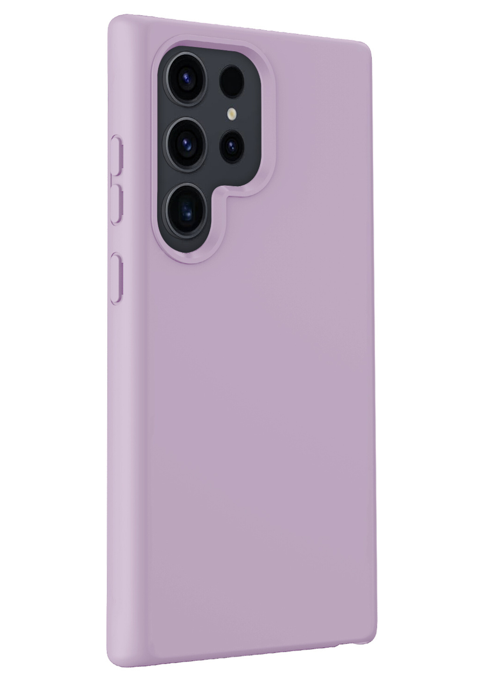 LUQ Hoesje Geschikt voor Samsung S24 Ultra Hoesje Siliconen Case - Hoes Geschikt voor Samsung Galaxy S24 Ultra Hoes Siliconen - Lila