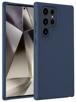 LUQ LUQ Samsung Galaxy S24 Ultra Hoesje Siliconen - Donkerblauw