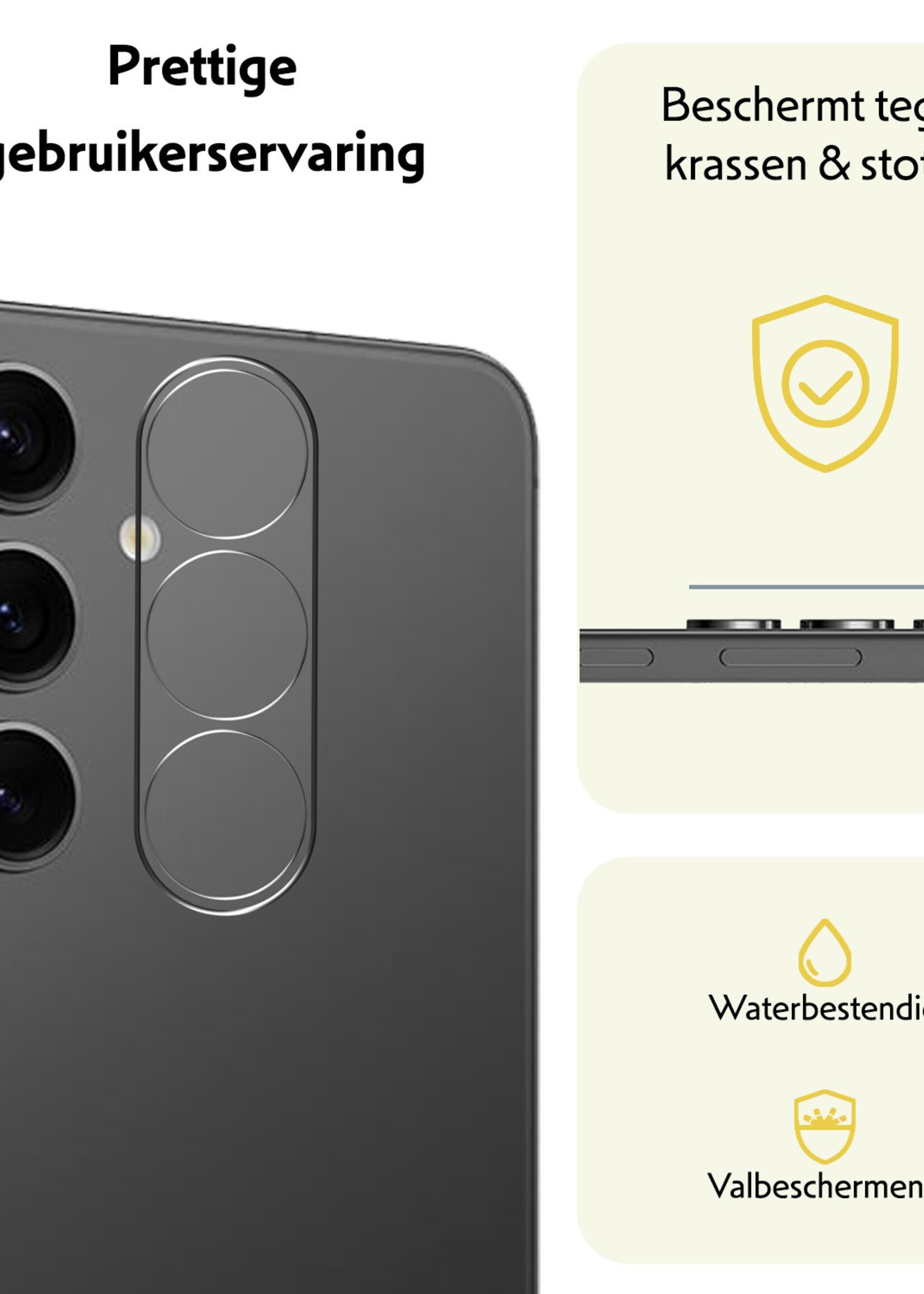 LUQ Screenprotector Geschikt voor Samsung S24 Camera Screenprotector Tempered Glass - Screenprotector Geschikt voor Samsung Galaxy S24 Screenprotector Camera Screenprotector