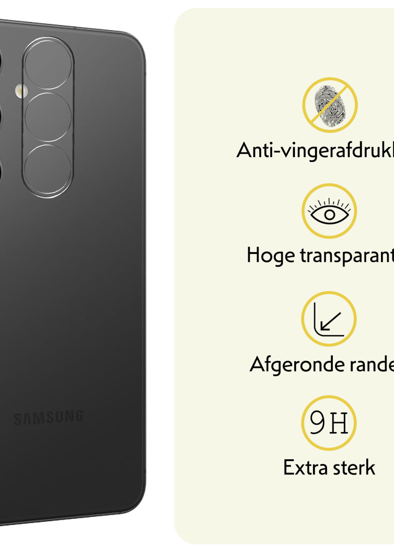 LUQ Screenprotector Geschikt voor Samsung S24 Plus Camera Screenprotector Tempered Glass - Screenprotector Geschikt voor Samsung Galaxy S24 Plus Screenprotector Camera Screenprotector