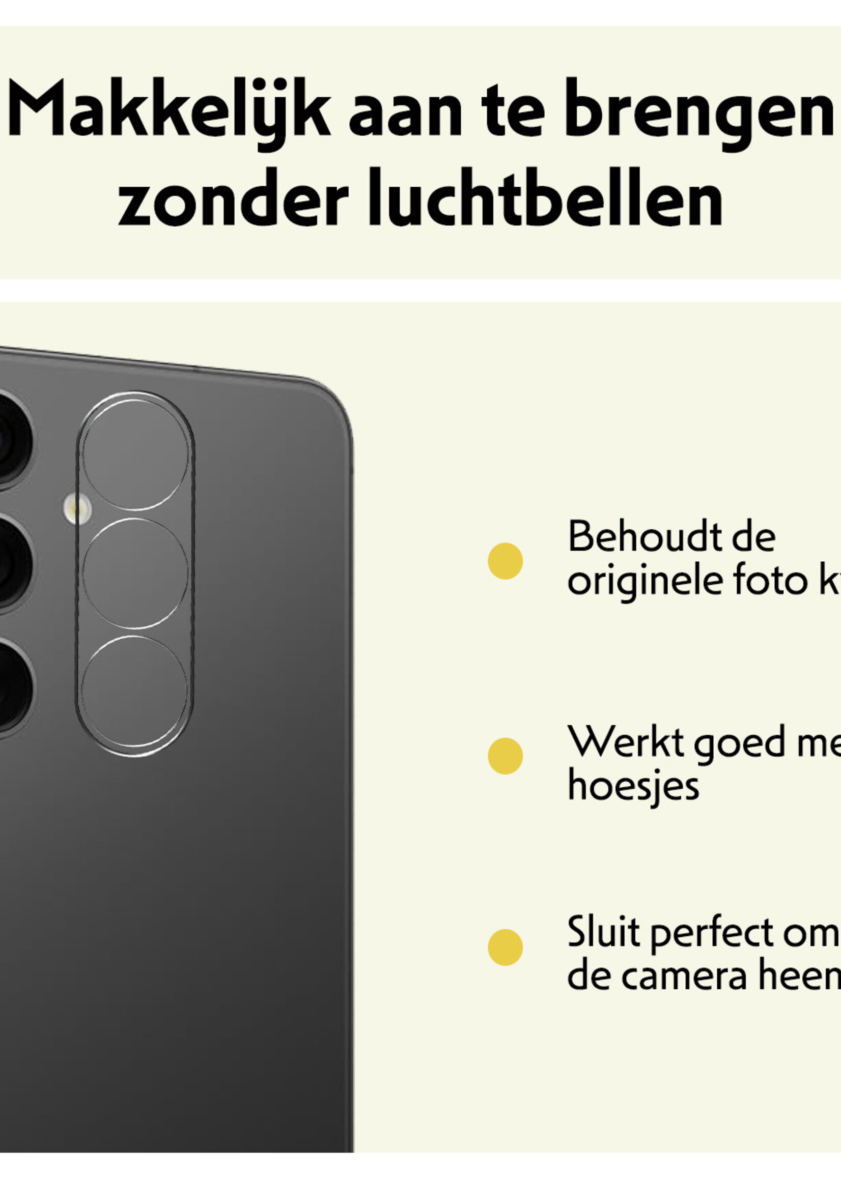 LUQ Screenprotector Geschikt voor Samsung S24 Plus Camera Screenprotector Tempered Glass - Screenprotector Geschikt voor Samsung Galaxy S24 Plus Screenprotector Camera Screenprotector - 2 Stuks