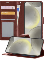 LUQ LUQ Samsung Galaxy S24 Hoesje Bookcase - Bruin