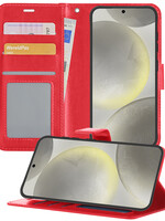 LUQ LUQ Samsung Galaxy S24 Hoesje Bookcase - Rood