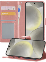 LUQ LUQ Samsung Galaxy S24 Hoesje Bookcase - Rose Goud