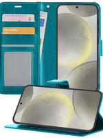 LUQ LUQ Samsung Galaxy S24 Hoesje Bookcase - Turquoise