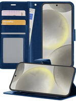LUQ LUQ Samsung Galaxy S24 Plus Hoesje Bookcase - Donkerblauw
