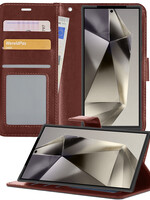 LUQ LUQ Samsung Galaxy S24 Ultra Hoesje Bookcase - Bruin