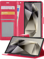 LUQ LUQ Samsung Galaxy S24 Ultra Hoesje Bookcase - Donkerroze