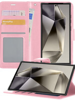 LUQ LUQ Samsung Galaxy S24 Ultra Hoesje Bookcase - Lichtroze