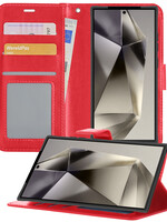 LUQ LUQ Samsung Galaxy S24 Ultra Hoesje Bookcase - Rood