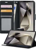 LUQ LUQ Samsung Galaxy S24 Ultra Hoesje Bookcase - Zwart