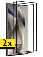 LUQ LUQ Samsung Galaxy S24 Ultra Screenprotector Glas Full Cover 2D - 2 PACK