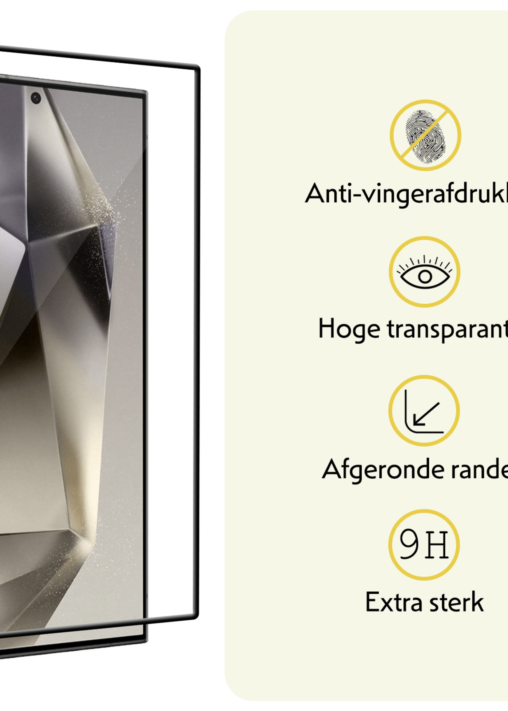 LUQ Screenprotector Geschikt voor Samsung S24 Ultra Screenprotector Glas Full Cover - Screenprotector Geschikt voor Samsung Galaxy S24 Ultra Screenprotector Full Cover - 3 Stuks