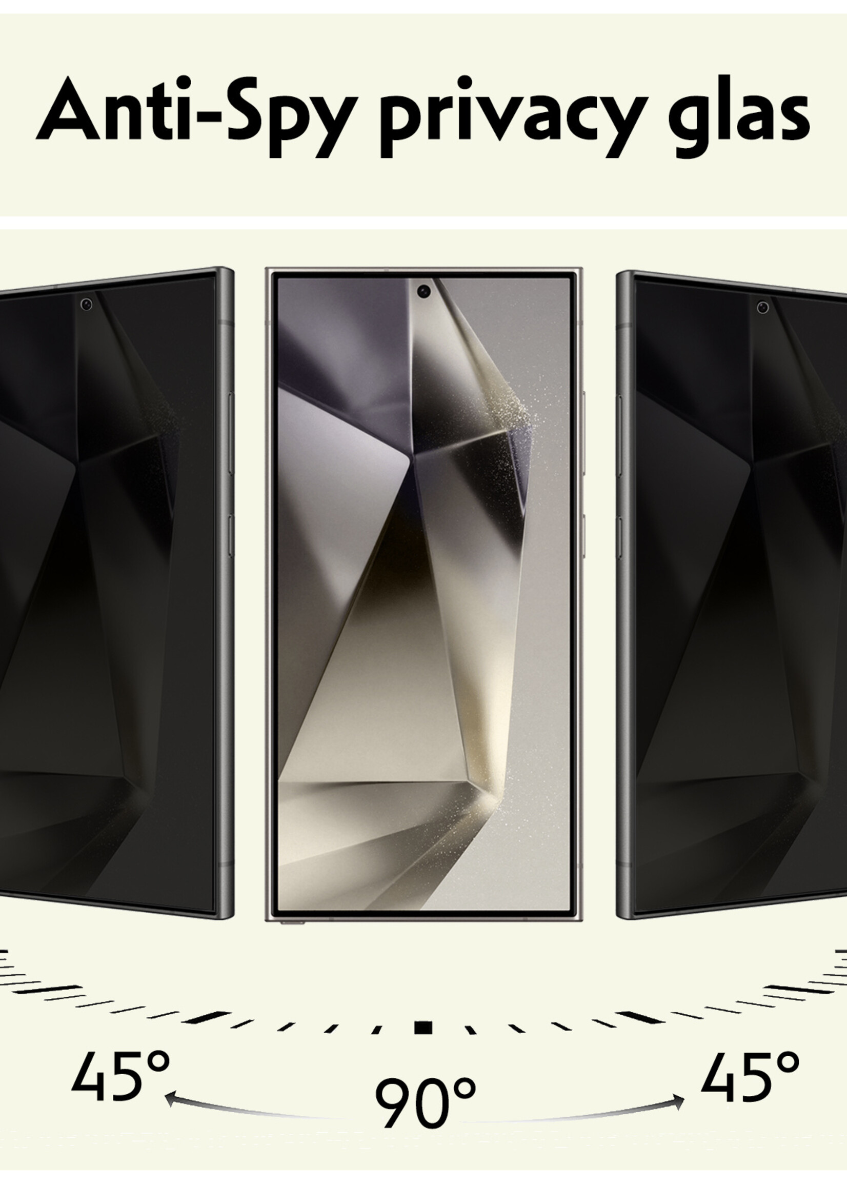 LUQ Screenprotector Geschikt voor Samsung S24 Ultra Privacy Screenprotector Bescherm Glas - Privacy Screenprotector Geschikt voor Samsung Galaxy S24 Ultra Screenprotector Glas