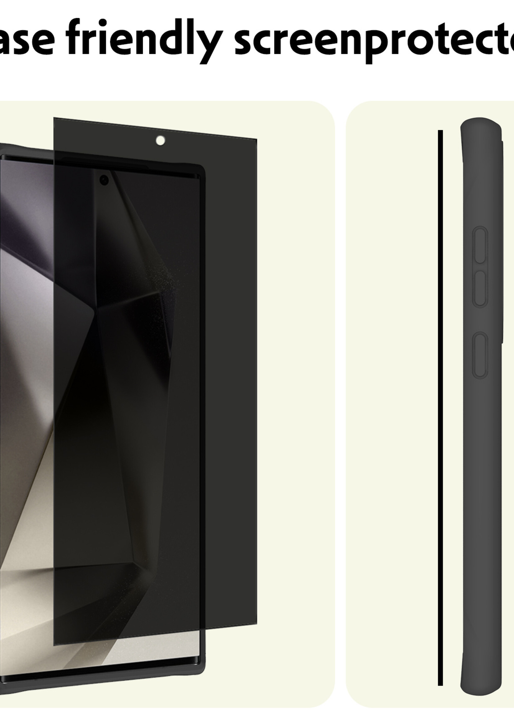 LUQ Screenprotector Geschikt voor Samsung S24 Ultra Privacy Screenprotector Bescherm Glas - Privacy Screenprotector Geschikt voor Samsung Galaxy S24 Ultra Screenprotector Glas