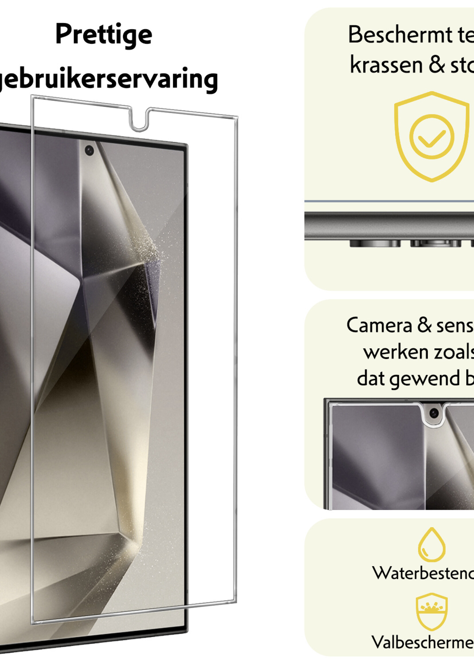 LUQ Hoesje Geschikt voor Samsung S24 Ultra Hoesje Siliconen Case Met Screenprotector - Hoes Geschikt voor Samsung Galaxy S24 Ultra Hoes Siliconen - Lila