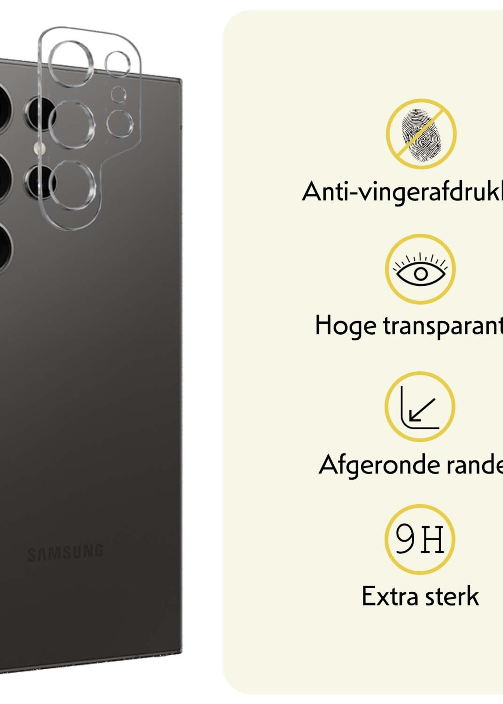 LUQ Screenprotector Geschikt voor Samsung S24 Ultra Camera Screenprotector Tempered Glass - Screenprotector Geschikt voor Samsung Galaxy S24 Ultra Screenprotector Camera Screenprotector - 2 Stuks