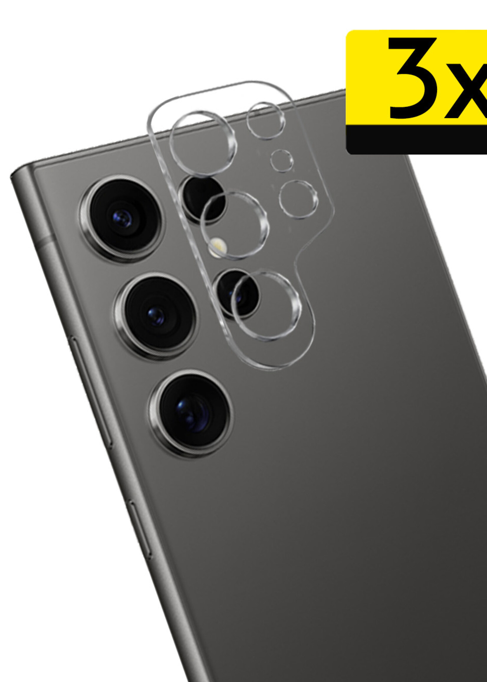 LUQ Screenprotector Geschikt voor Samsung S24 Ultra Camera Screenprotector Tempered Glass - Screenprotector Geschikt voor Samsung Galaxy S24 Ultra Screenprotector Camera Screenprotector - 3 Stuks