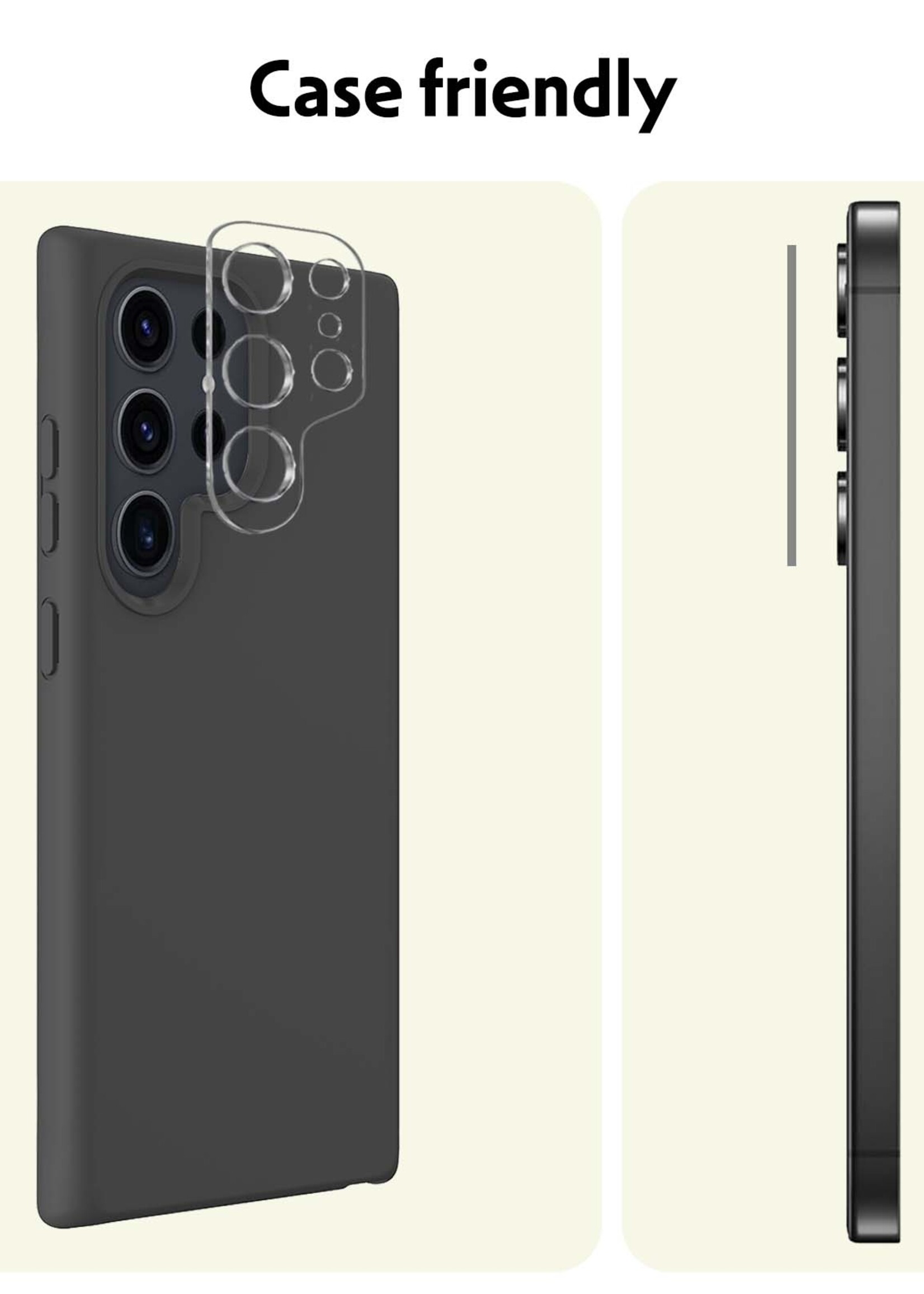 LUQ Screenprotector Geschikt voor Samsung S24 Ultra Camera Screenprotector Tempered Glass - Screenprotector Geschikt voor Samsung Galaxy S24 Ultra Screenprotector Camera Screenprotector - 2 Stuks