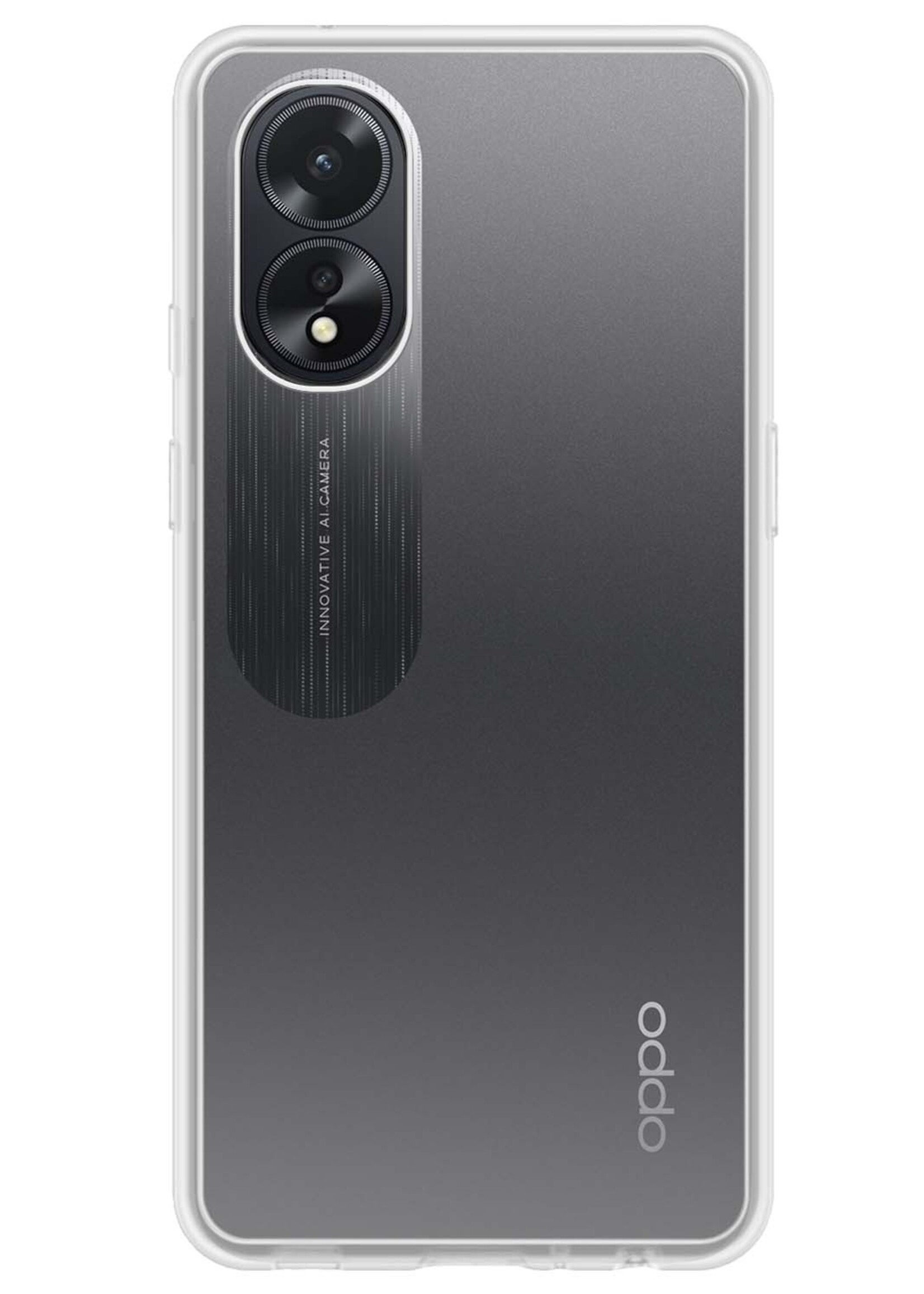 LUQ Hoesje Geschikt voor OPPO A38 Hoesje Siliconen Case - Hoes Geschikt voor OPPO A38 Hoes Siliconen - Transparant