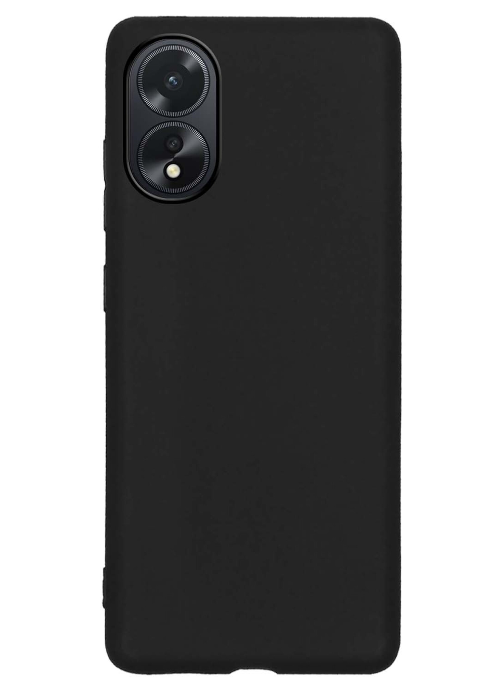 LUQ Hoesje Geschikt voor OPPO A38 Hoesje Siliconen Case - Hoes Geschikt voor OPPO A38 Hoes Siliconen - Zwart