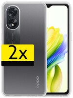 LUQ LUQ OPPO A38 Hoesje Siliconen - Transparant - 2 PACK