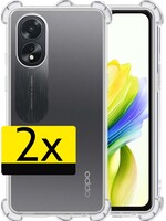 LUQ LUQ OPPO A38 Hoesje Shockproof - Transparant - 2 PACK
