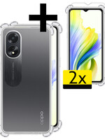 LUQ LUQ OPPO A38 Hoesje Shockproof Met 2x Screenprotector