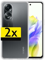 LUQ LUQ OPPO A58 Hoesje Siliconen - Transparant - 2 PACK