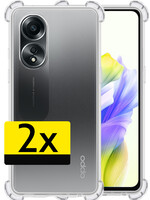 LUQ LUQ OPPO A58 Hoesje Shockproof - Transparant - 2 PACK