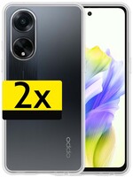 LUQ LUQ OPPO A98 Hoesje Siliconen - Transparant - 2 PACK