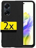 LUQ LUQ OPPO A98 Hoesje Siliconen - Zwart - 2 PACK