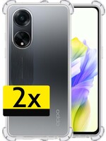 LUQ LUQ OPPO A98 Hoesje Shockproof - Transparant - 2 PACK