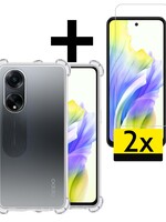LUQ LUQ OPPO A98 Hoesje Shockproof Met 2x Screenprotector