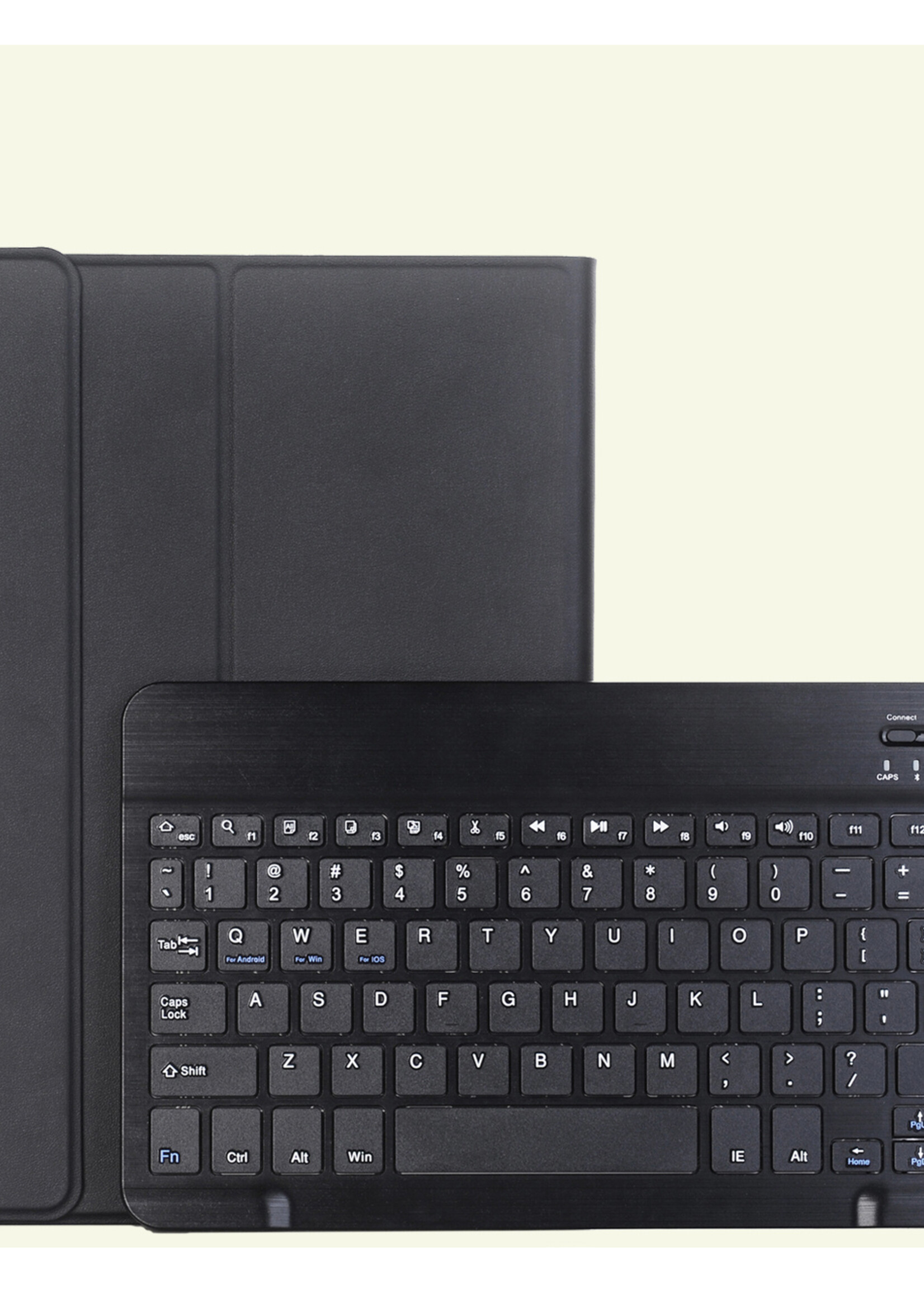 LUQ Hoes Geschikt voor Samsung Galaxy Tab S9 FE Hoes Keyboard Cover Toetsenbord Hoesje - Hoesje Geschikt voor Samsung Tab S9 FE Toetsenbord Hoes - Zwart