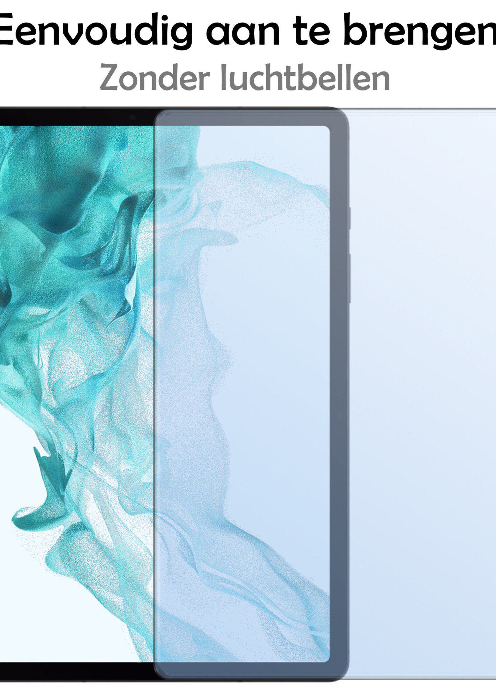 LUQ Hoes Geschikt voor Samsung Galaxy Tab S9 FE Plus Hoes Keyboard Cover Toetsenbord Hoesje Met Screenprotector - Hoesje Geschikt voor Samsung Tab S9 FE Plus Toetsenbord Hoes - Zwart