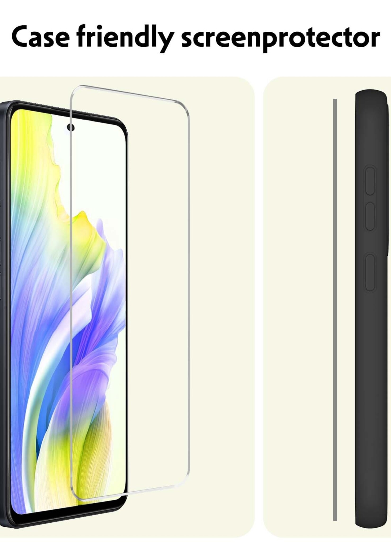 LUQ Screenprotector Geschikt voor OPPO A98 Screenprotector Beschermglas Gehard Glas - Screenprotector Geschikt voor OPPO A98 Screenprotector Glas - 3 Stuks