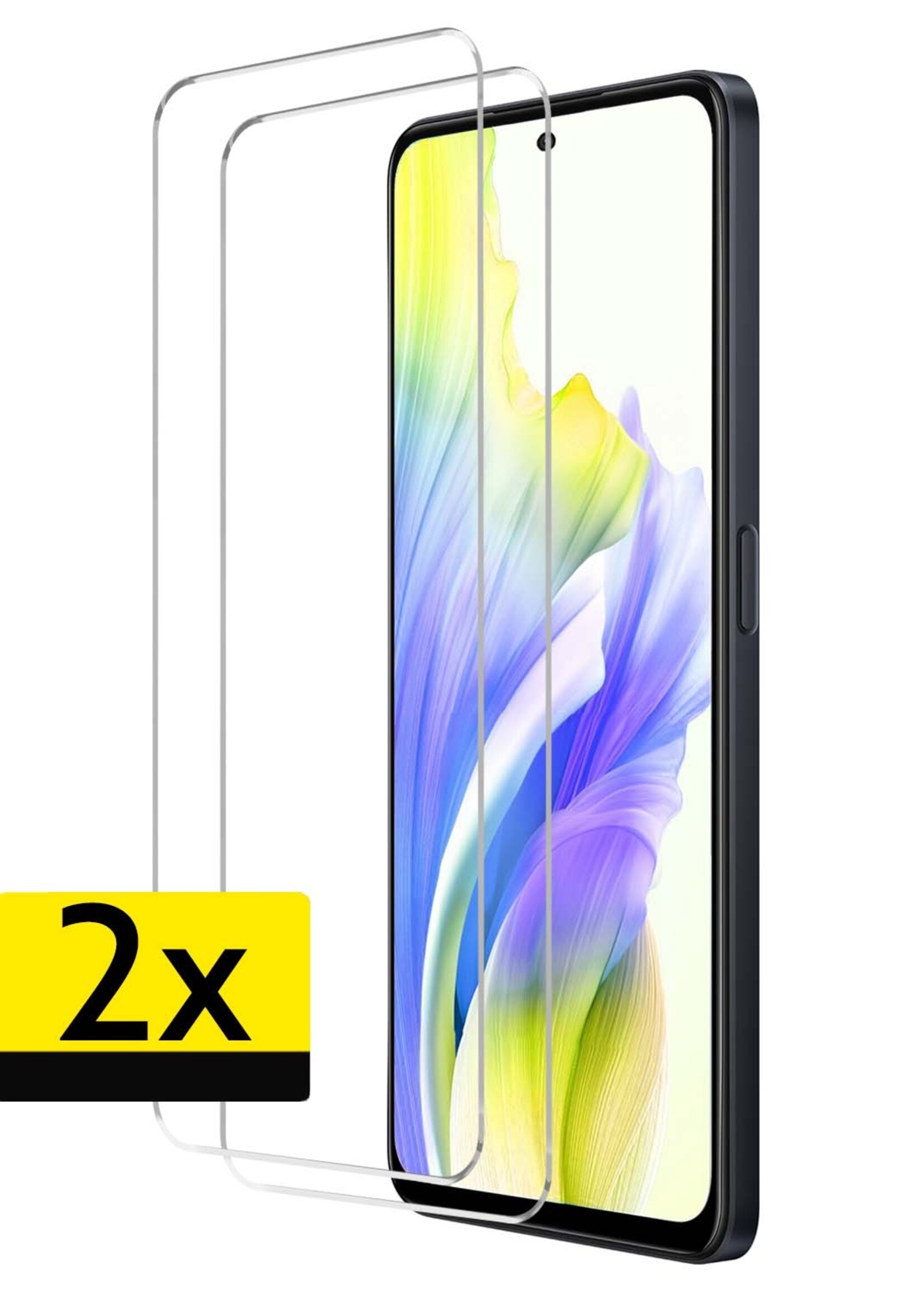 LUQ Screenprotector Geschikt voor OPPO A98 Screenprotector Beschermglas Gehard Glas - Screenprotector Geschikt voor OPPO A98 Screenprotector Glas - 2 Stuks