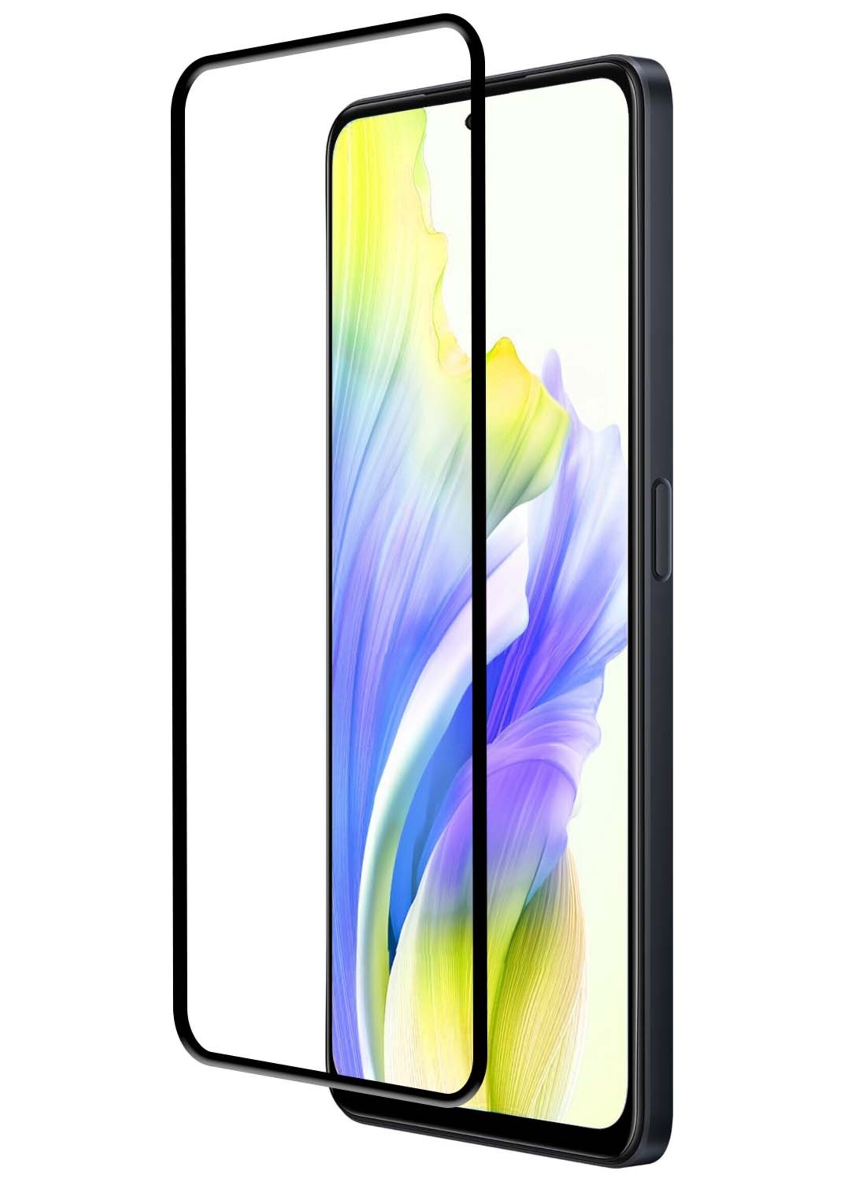 LUQ Screenprotector Geschikt voor OPPO A58 Screenprotector Glas Full Cover - Screenprotector Geschikt voor OPPO A58 Screenprotector Full Cover