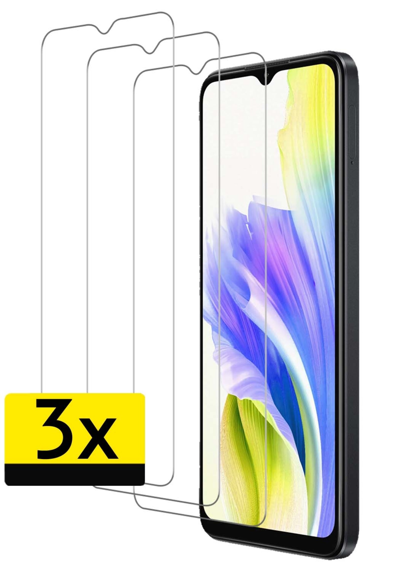 LUQ Screenprotector Geschikt voor OPPO A38 Screenprotector Beschermglas Gehard Glas - Screenprotector Geschikt voor OPPO A38 Screenprotector Glas - 3 Stuks