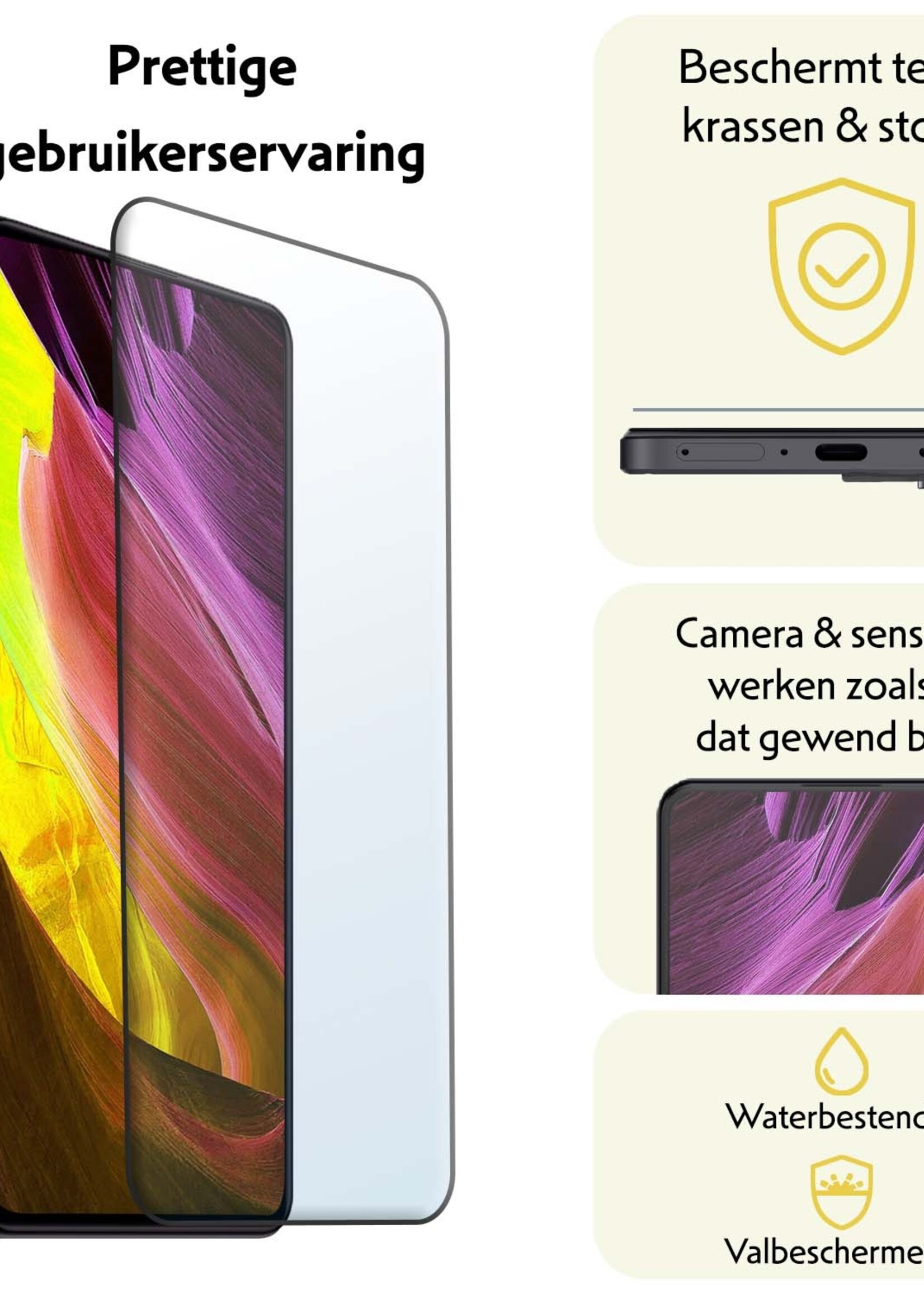 LUQ Screenprotector Geschikt voor Xiaomi Redmi Note 12 Pro Screenprotector Beschermglas Gehard Glas - Screenprotector Geschikt voor Xiaomi Redmi Note 12 Pro Screenprotector Glas - 2 Stuks