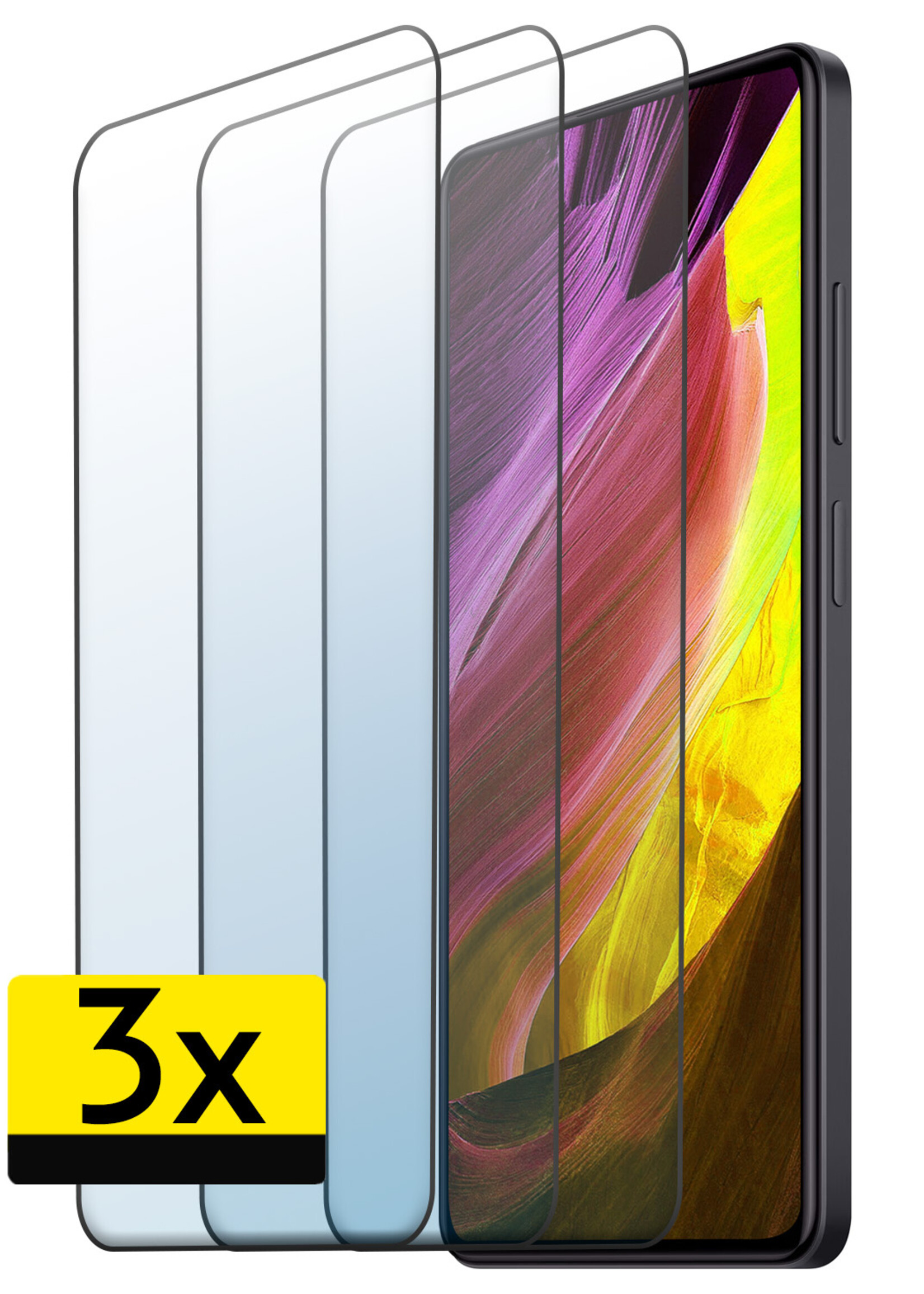 LUQ Screenprotector Geschikt voor Xiaomi Redmi Note 12 Pro Screenprotector Beschermglas Gehard Glas - Screenprotector Geschikt voor Xiaomi Redmi Note 12 Pro Screenprotector Glas - 3 Stuks