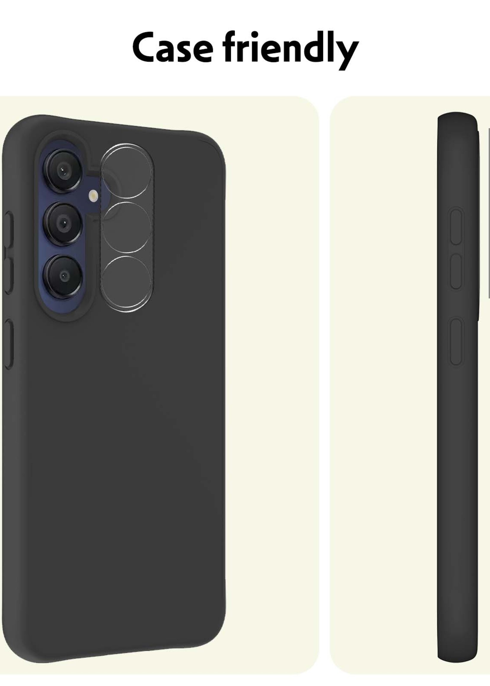 LUQ Screenprotector Geschikt voor Samsung A15 Camera Screenprotector Tempered Glass - Screenprotector Geschikt voor Samsung Galaxy A15 Screenprotector Camera Screenprotector - 3 Stuks