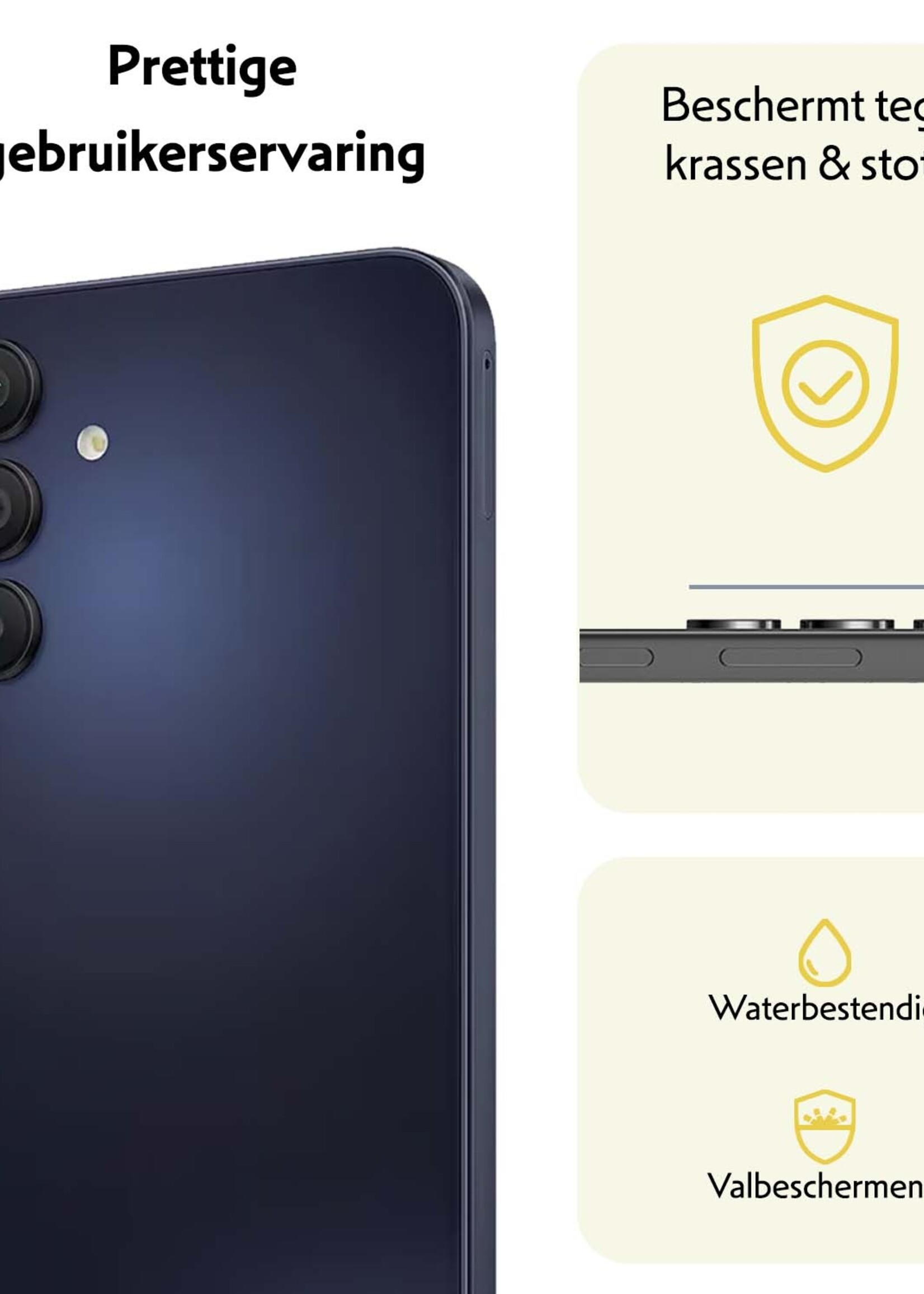 LUQ Screenprotector Geschikt voor Samsung A15 Camera Screenprotector Tempered Glass - Screenprotector Geschikt voor Samsung Galaxy A15 Screenprotector Camera Screenprotector - 2 Stuks