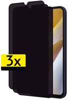 LUQ LUQ Samsung Galaxy A15 Screenprotector Glas Privacy - 3 PACK